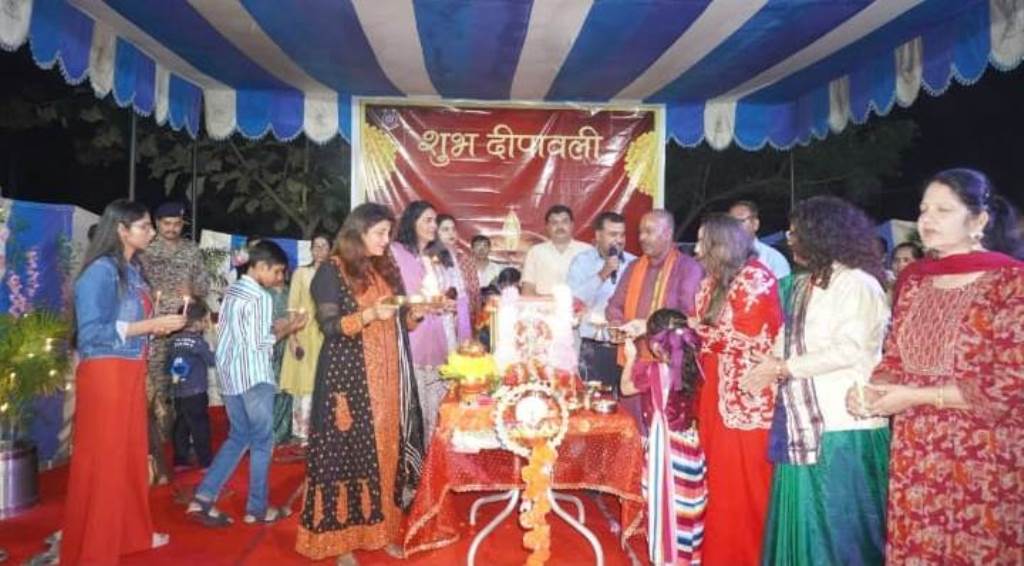 Diwali was celebrated with great enthusiasm at the 13th Battalion CRPF